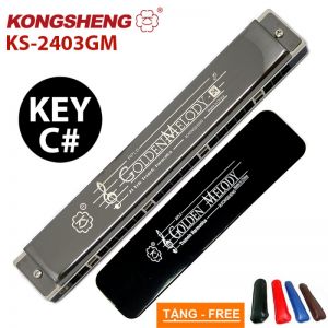 Kèn harmonica KongSheng Golden Melody KS-2403GM key C# Đen