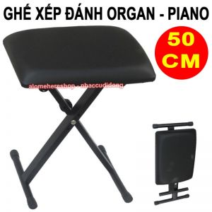 Ghế đánh đàn organ piano có thể xếp gọn có 3 nhấc ghế dễ dàng tùy tỉnh độ cao tối đa 50cm