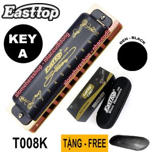 Kèn harmonica Easttop Blues T008K key A (Đen)