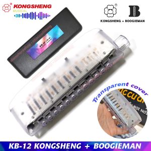 Kèn Harmonica Chromatic KongSheng Boogieman KB-12 ABS Vỏ Trong Suốt