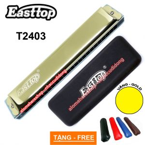 Kèn harmonica tremolo Easttop T2403 Key C (Vàng Gold)