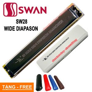 Kèn harmonica Swan SW28 Wide Diapason key C (Bạc)
